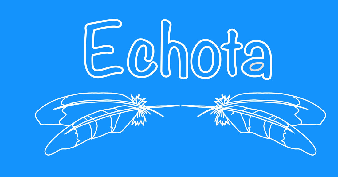 Echota with feathers for printing