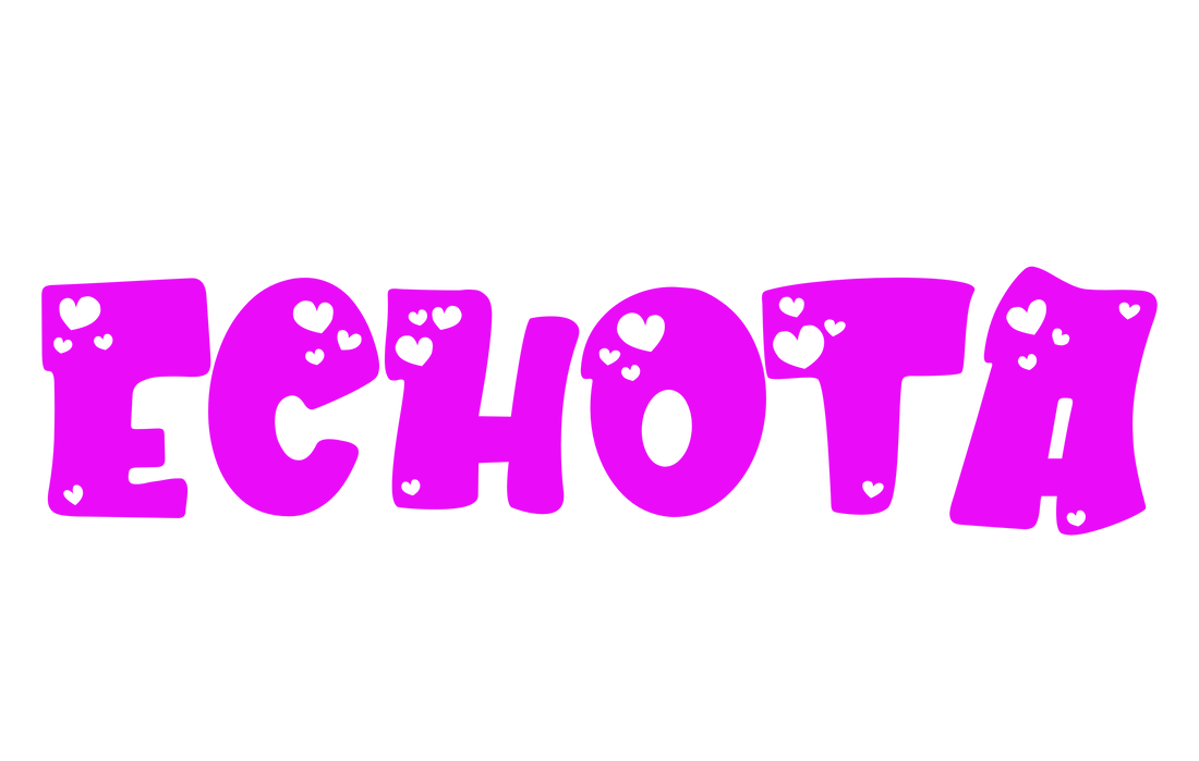 Echota written in bubble letters.